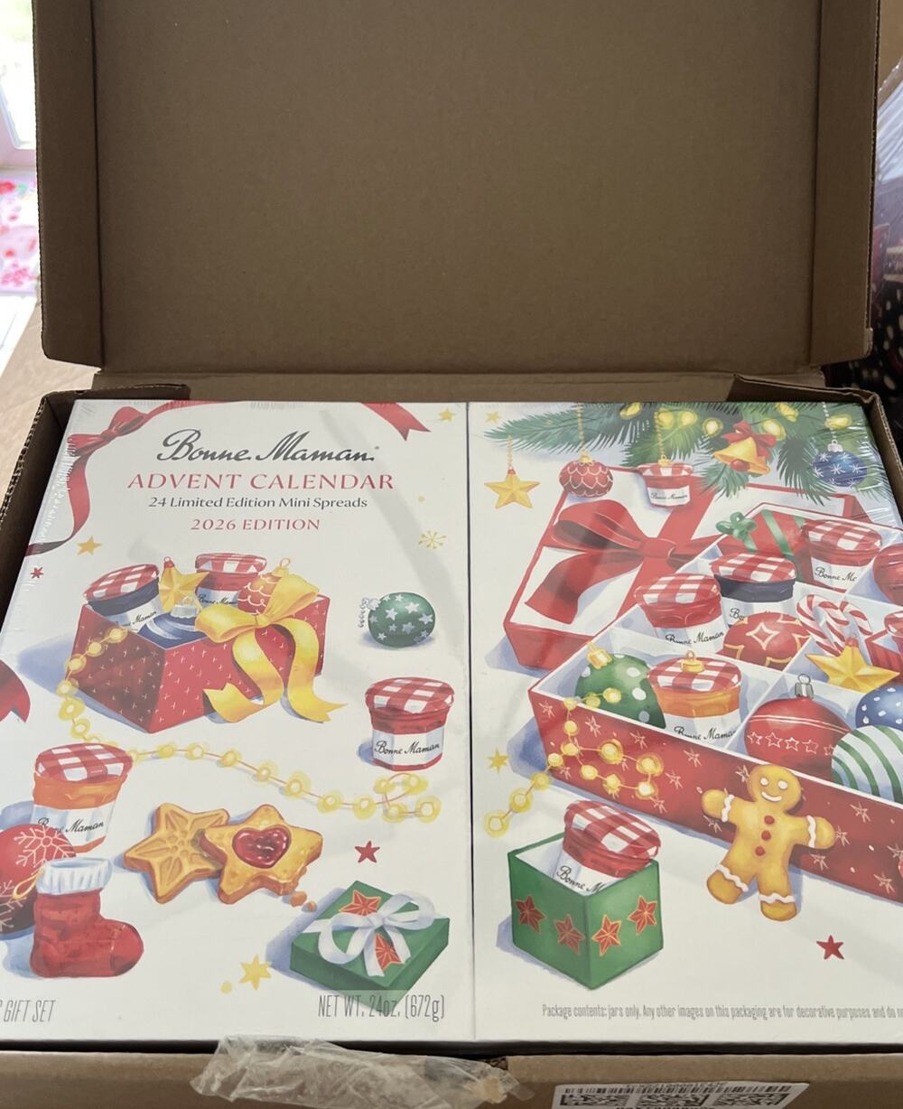 Bonne Maman 2026 Limited Edition Advent Calendar, 24 Mini Spreads 06/27